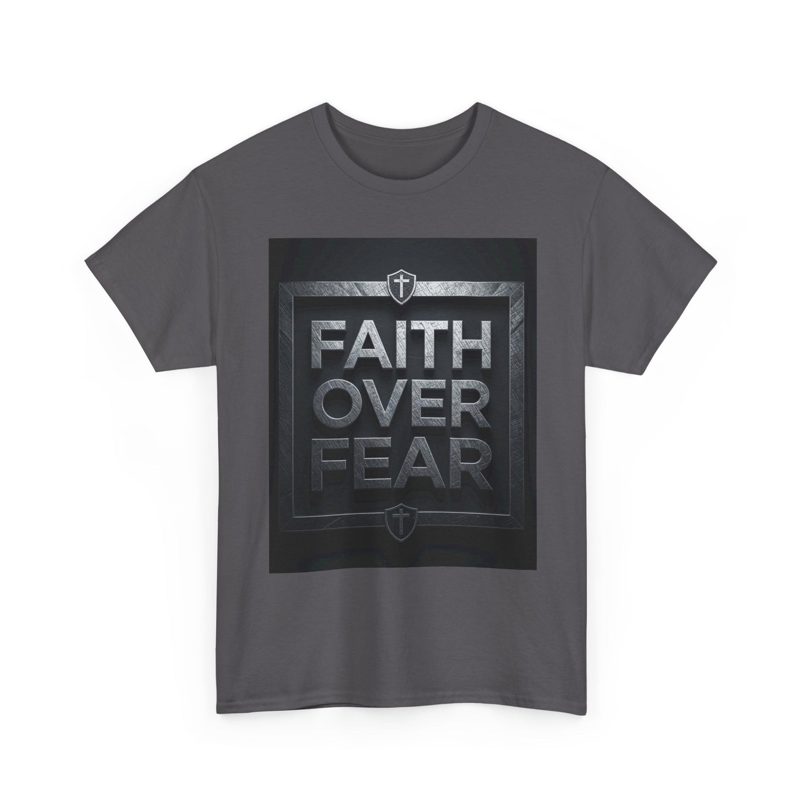 Faith Over Fear T-Shirt — Inspirational Christian Tee with Bold Typography For Men & Women