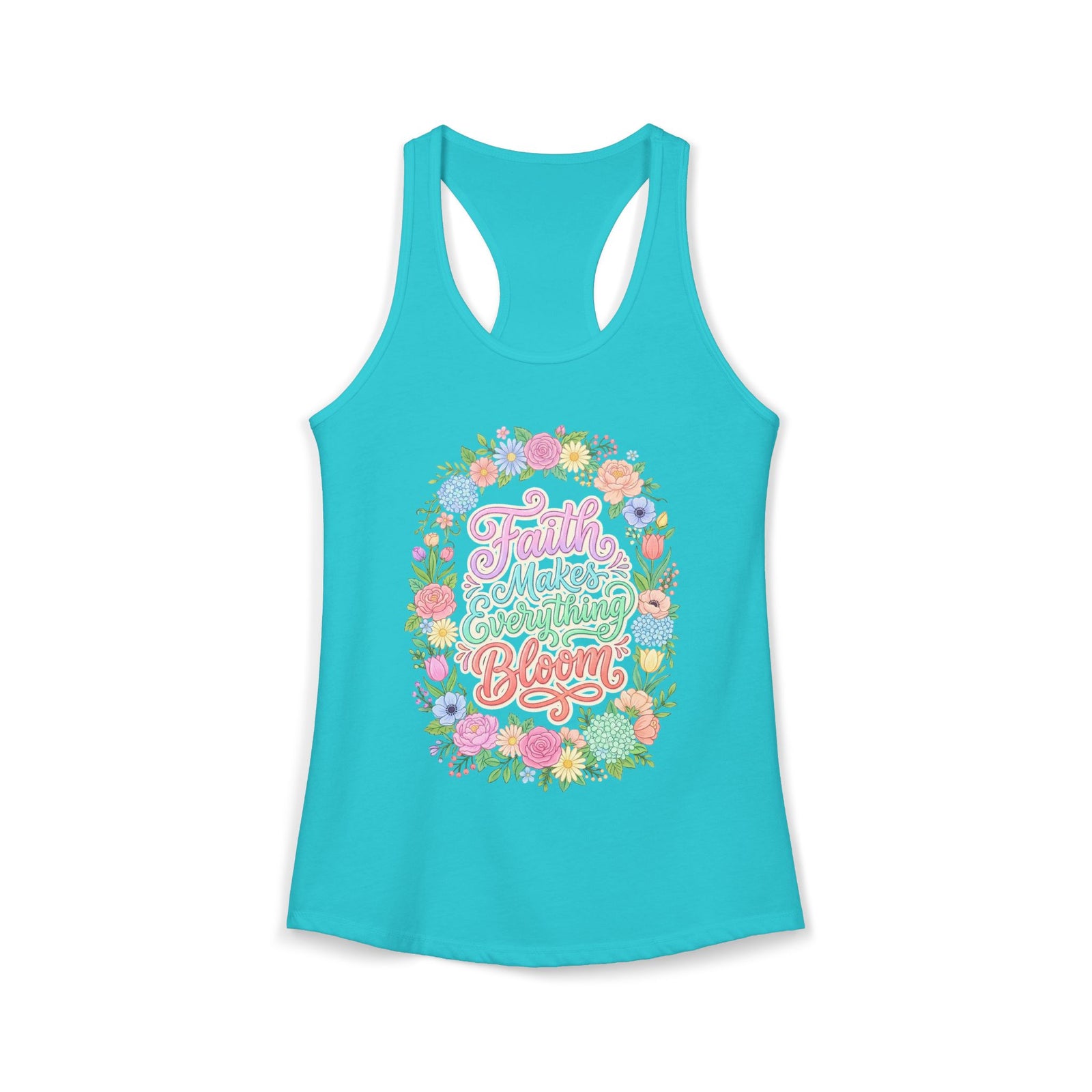 Faith Over Fear Women's Christian Tank Top – Inspirational Faith Shirt – Christian Summer Apparel