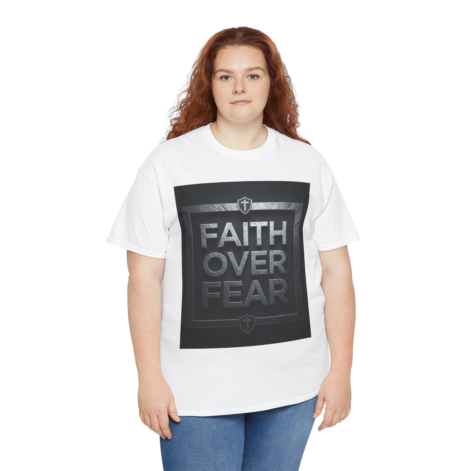 Faith Over Fear T-Shirt — Inspirational Christian Tee with Bold Typography For Men & Women