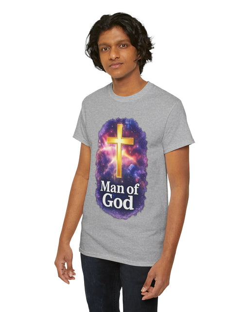 Load image into Gallery viewer, Man of God T-Shirt — Christian Cross  Men &amp; Boys Graphic Tee
