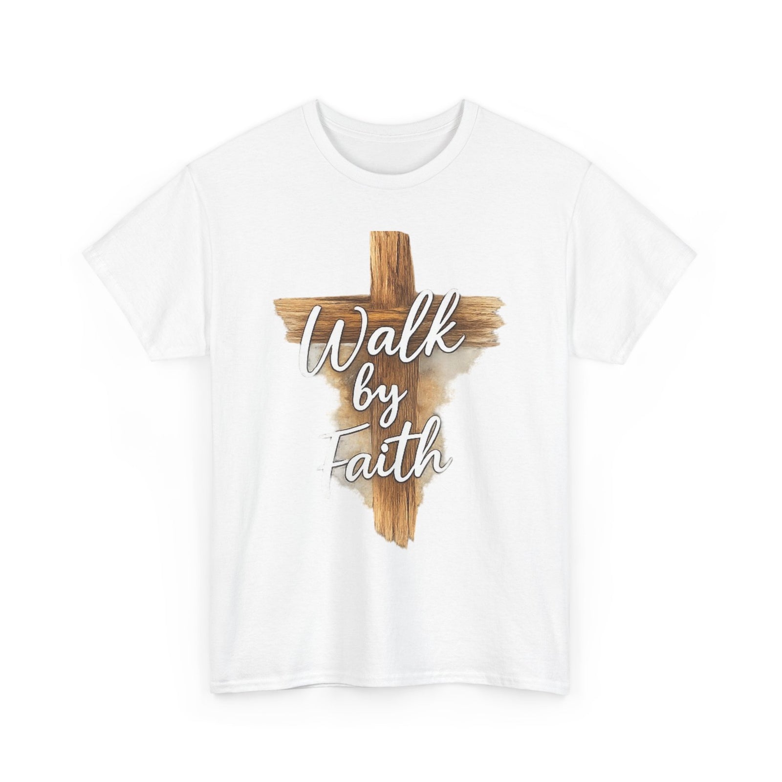 Walk By Faith Tee — Christian Cross Faith Men's T‑Shirt