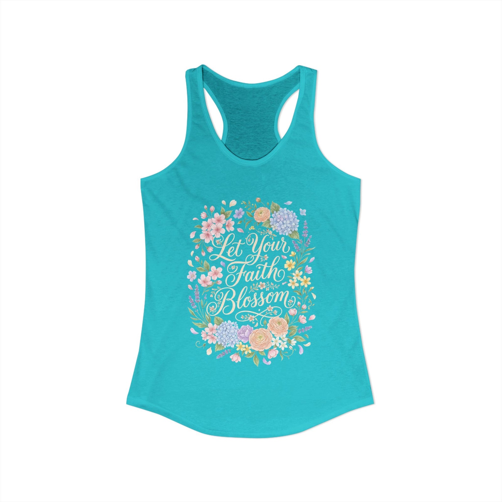 Grow in Grace Women's Christian Tank Top – Inspirational Faith Shirt – Floral Christian Summer Apparel
