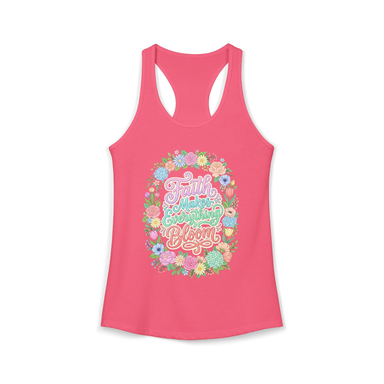 Faith Over Fear Women's Christian Tank Top – Inspirational Faith Shirt – Christian Summer Apparel