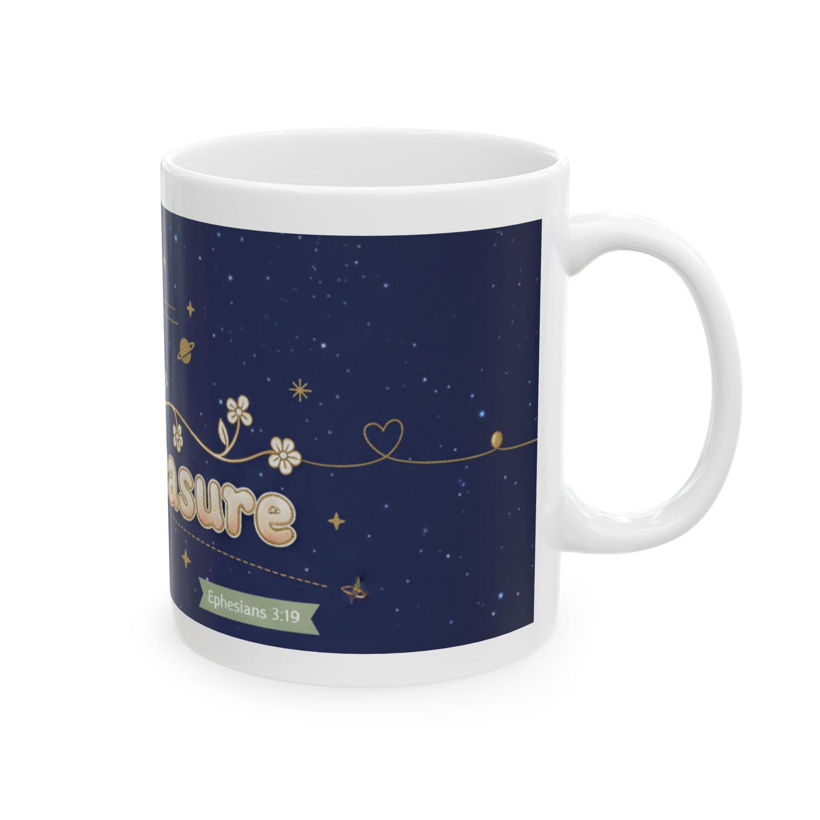 Loved Beyond Measure Ceramic Mug gift— Inspirational Faith and Cross Design (11oz & 15oz)