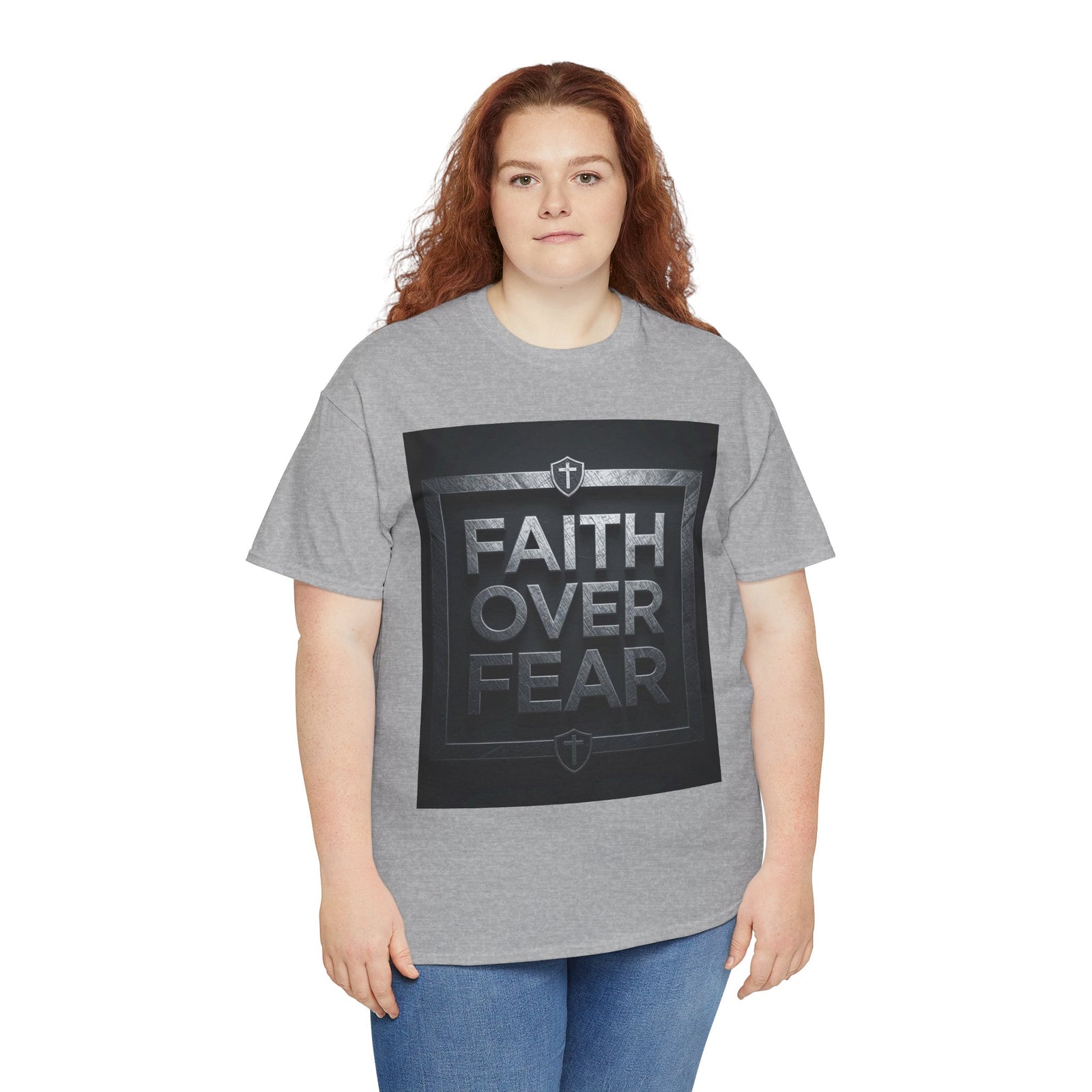 Faith Over Fear T-Shirt — Inspirational Christian Tee with Bold Typography For Men & Women