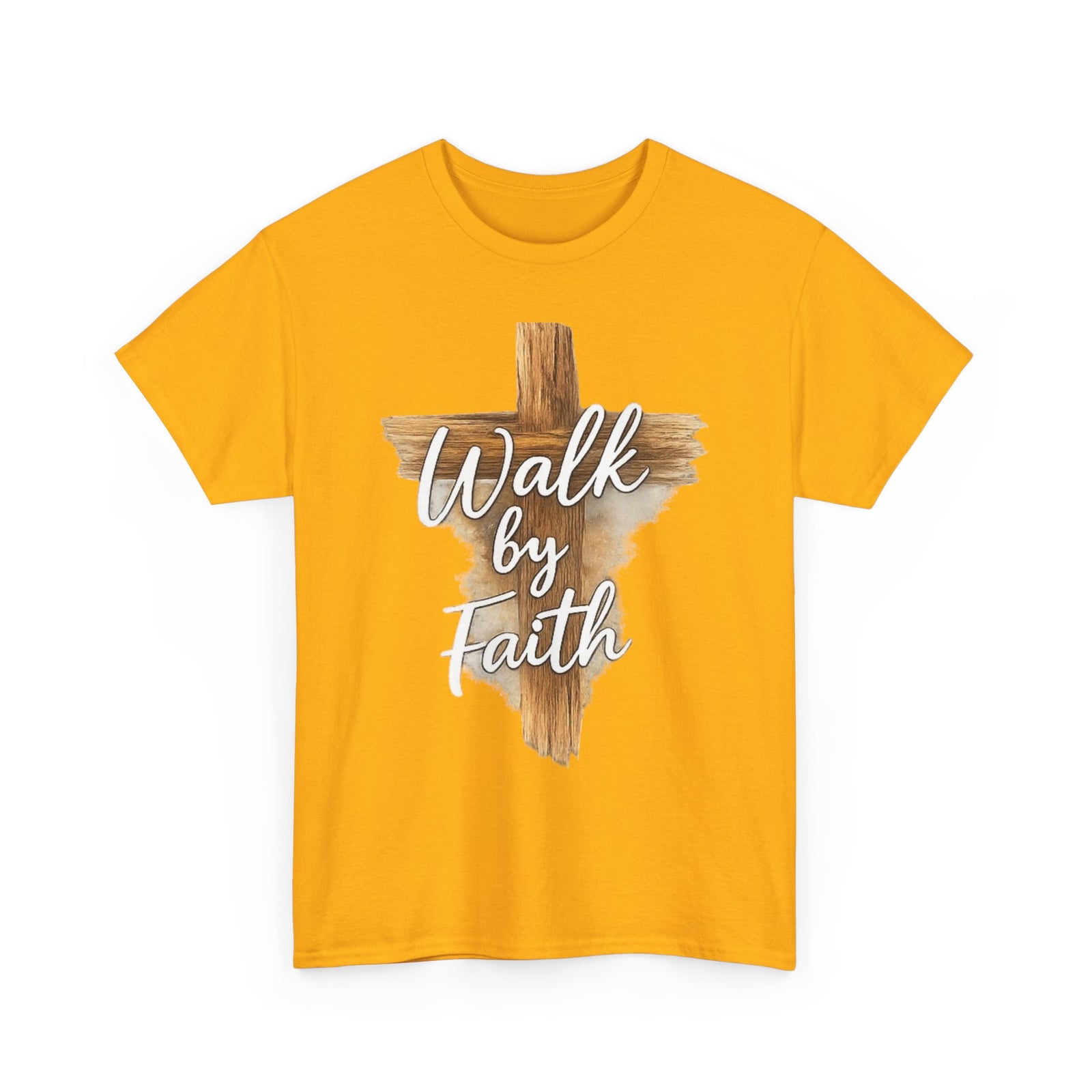 Walk By Faith Tee — Christian Cross Faith Men's T‑Shirt