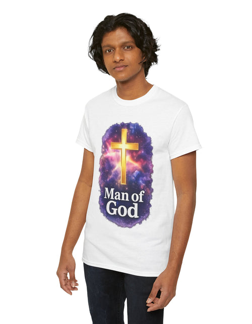Load image into Gallery viewer, Man of God T-Shirt — Christian Cross  Men &amp; Boys Graphic Tee
