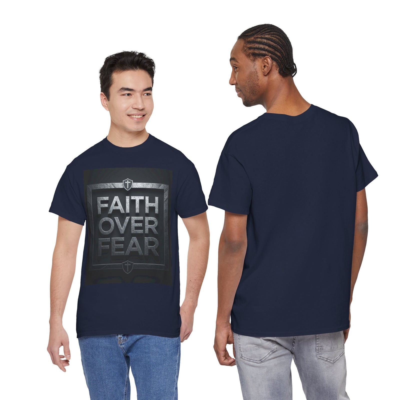 Faith Over Fear T-Shirt — Inspirational Christian Tee with Bold Typography For Men & Women