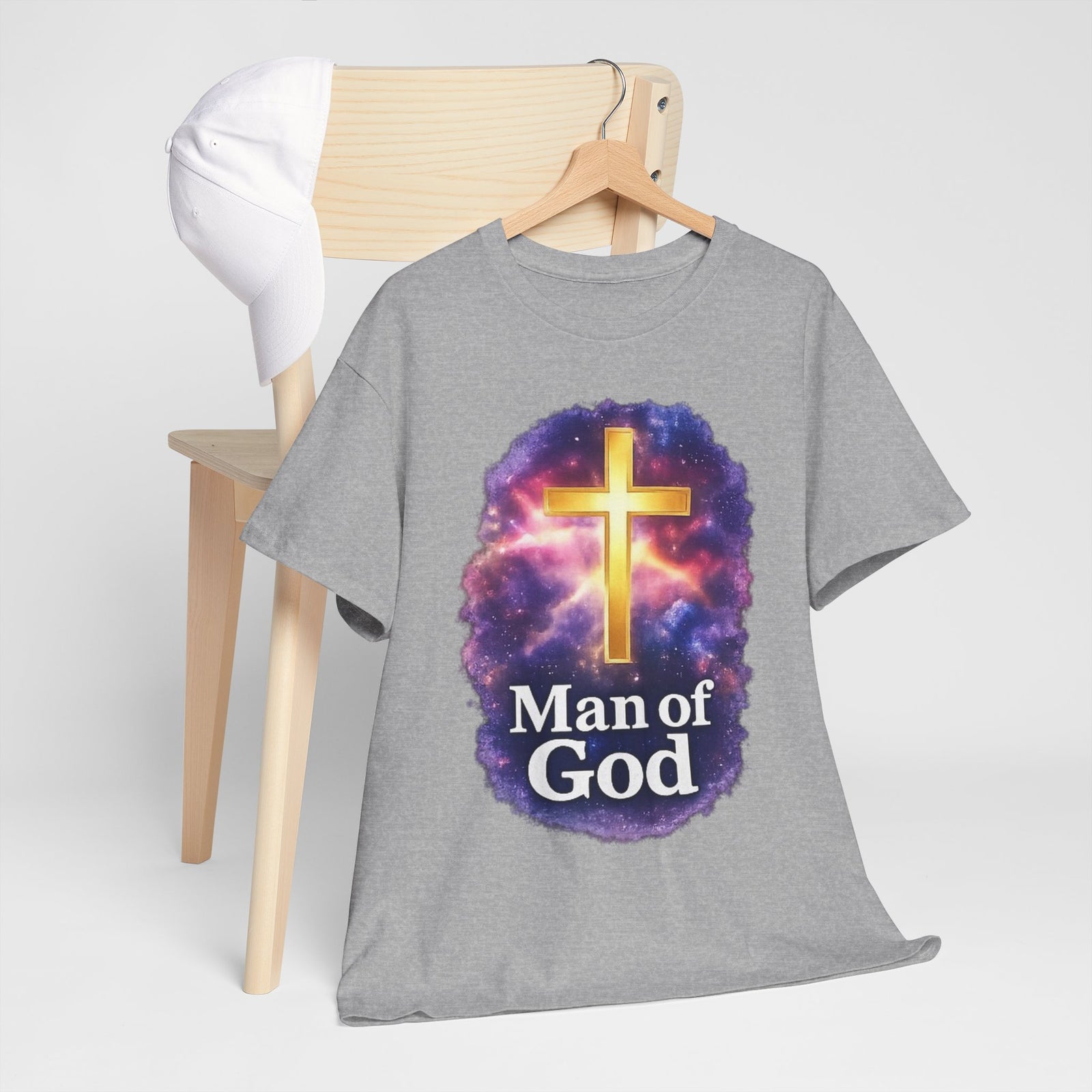 Man of God T-Shirt — Christian Cross  Men & Boys Graphic Tee