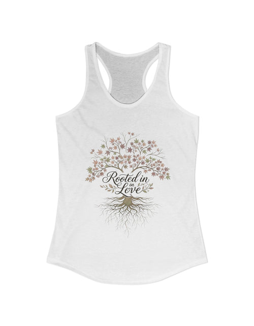 Load image into Gallery viewer, Rooted in Christ Women's Christian Tank Top – Faith Tree Shirt – Inspirational Christian Summer Apparel
