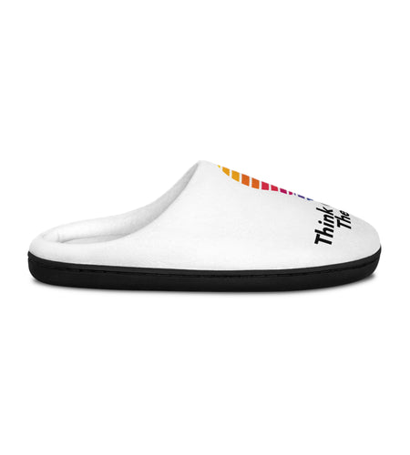 Think Outside The Box Men’s & Women's Indoor Slippers — Colorful Lightbulb Design