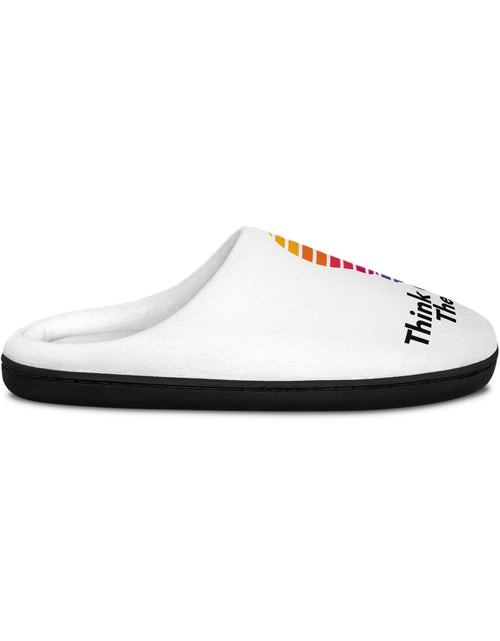 Load image into Gallery viewer, Think Outside The Box Men’s &amp; Women's Indoor Slippers — Colorful Lightbulb Design
