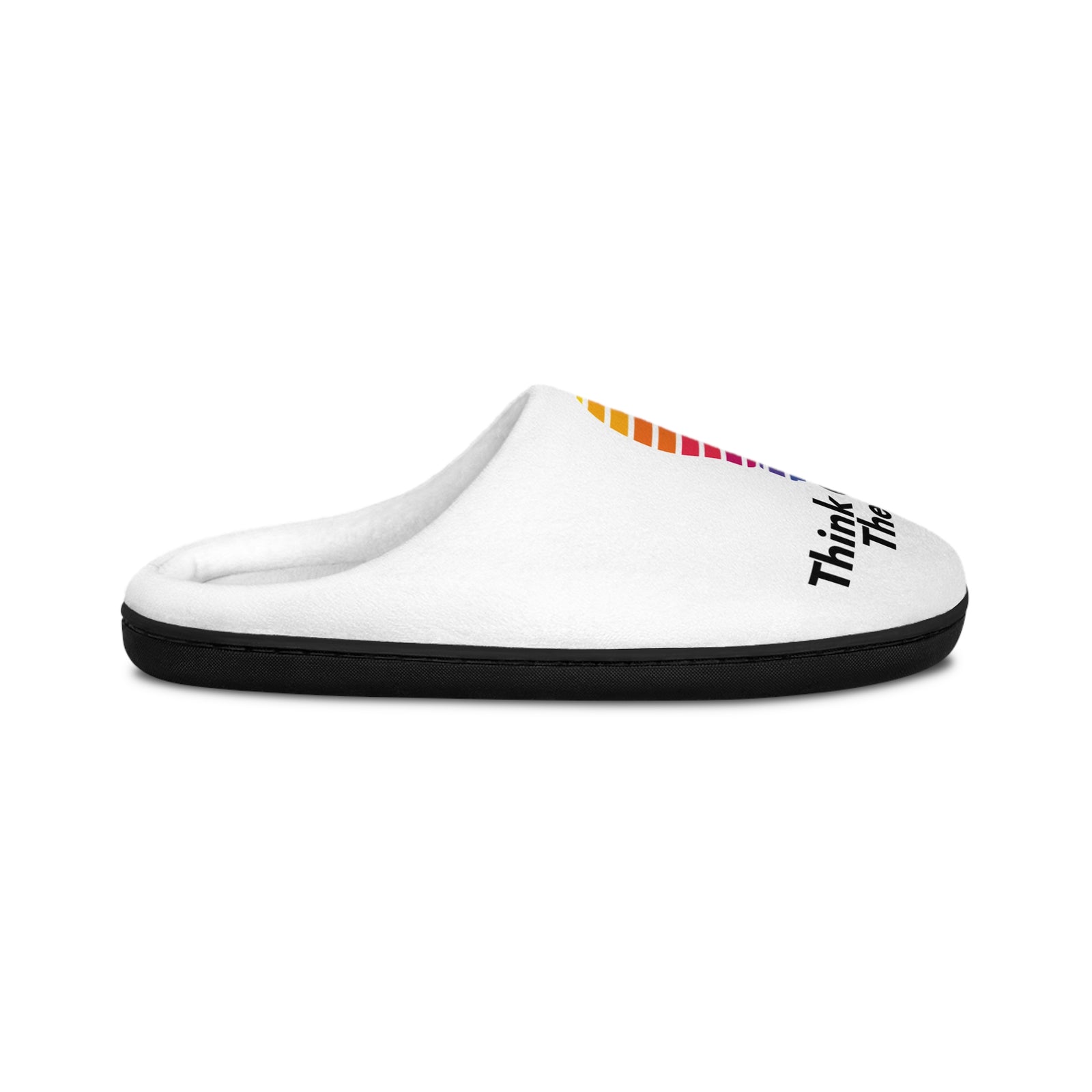 Think Outside The Box Men’s & Women's Indoor Slippers — Colorful Lightbulb Design