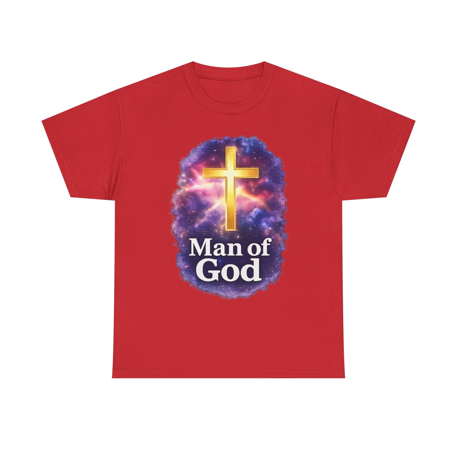 Man of God T-Shirt — Christian Cross  Men & Boys Graphic Tee