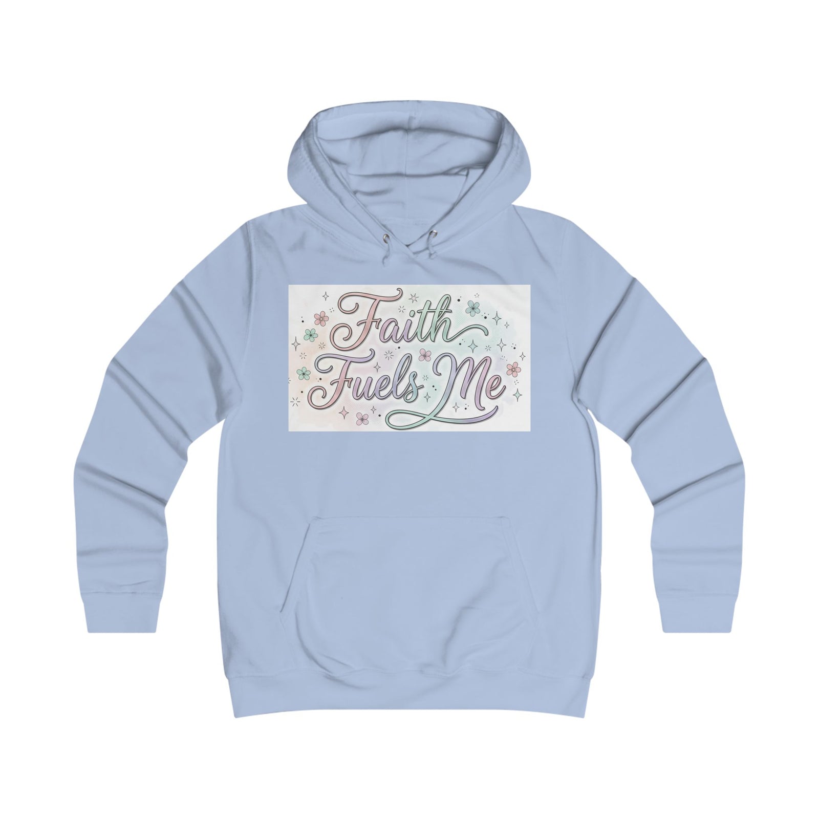 Faith Fuels Me Hoodie — Floral Inspirational Christian Pullover