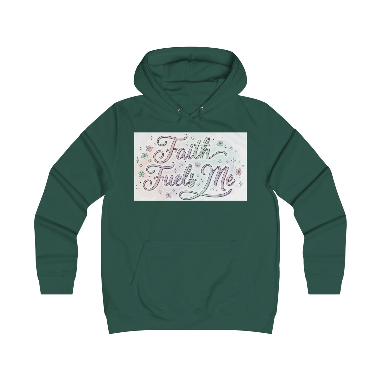 Faith Fuels Me Hoodie — Floral Inspirational Christian Pullover