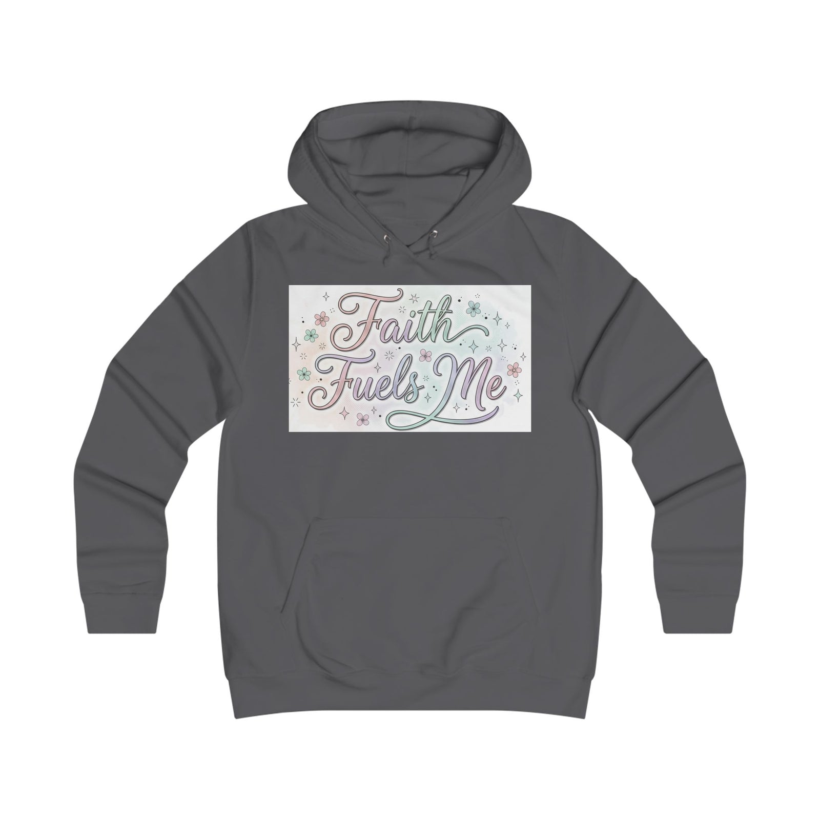Faith Fuels Me Hoodie — Floral Inspirational Christian Pullover