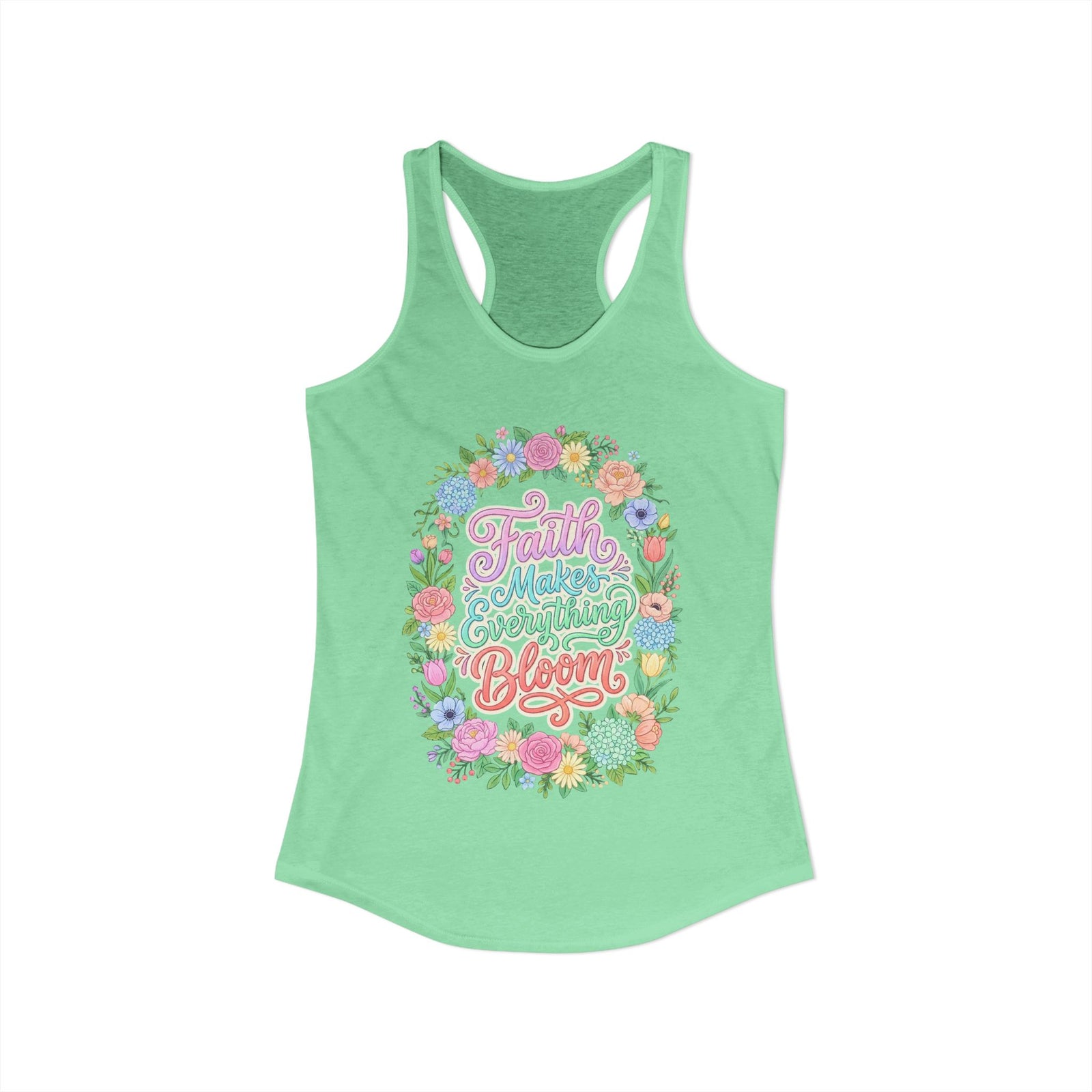 Faith Over Fear Women's Christian Tank Top – Inspirational Faith Shirt – Christian Summer Apparel