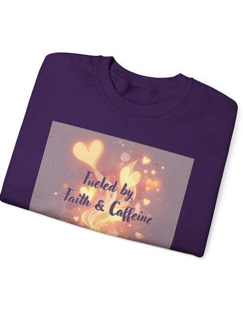 Load image into Gallery viewer, Fueled by Faith &amp; Caffeine| Coffee Lover Faith Fueled - Woman's Crewneck Sweatshirt
