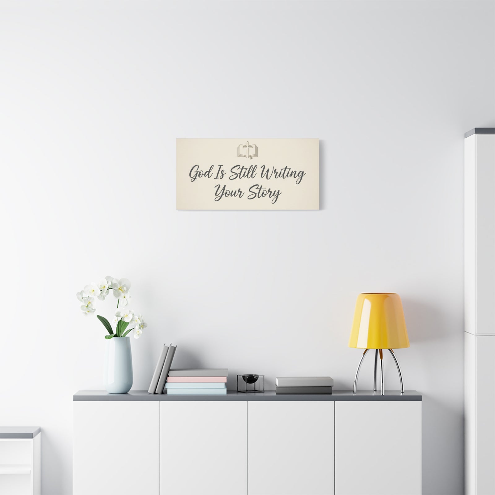 God Is Still Writing Your Story Canvas Wall Art Home Decor - Inspirational Church Art