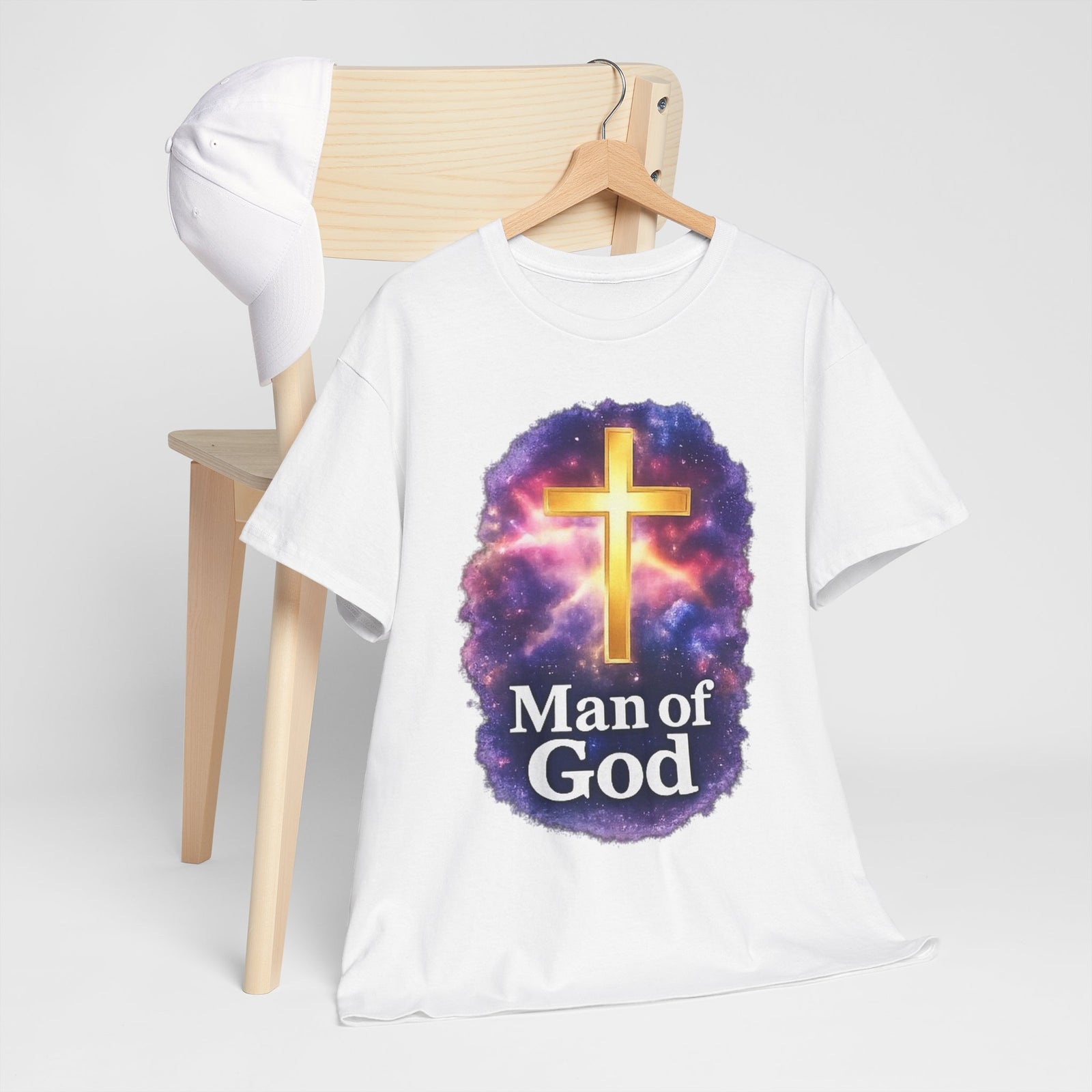 Man of God T-Shirt — Christian Cross  Men & Boys Graphic Tee
