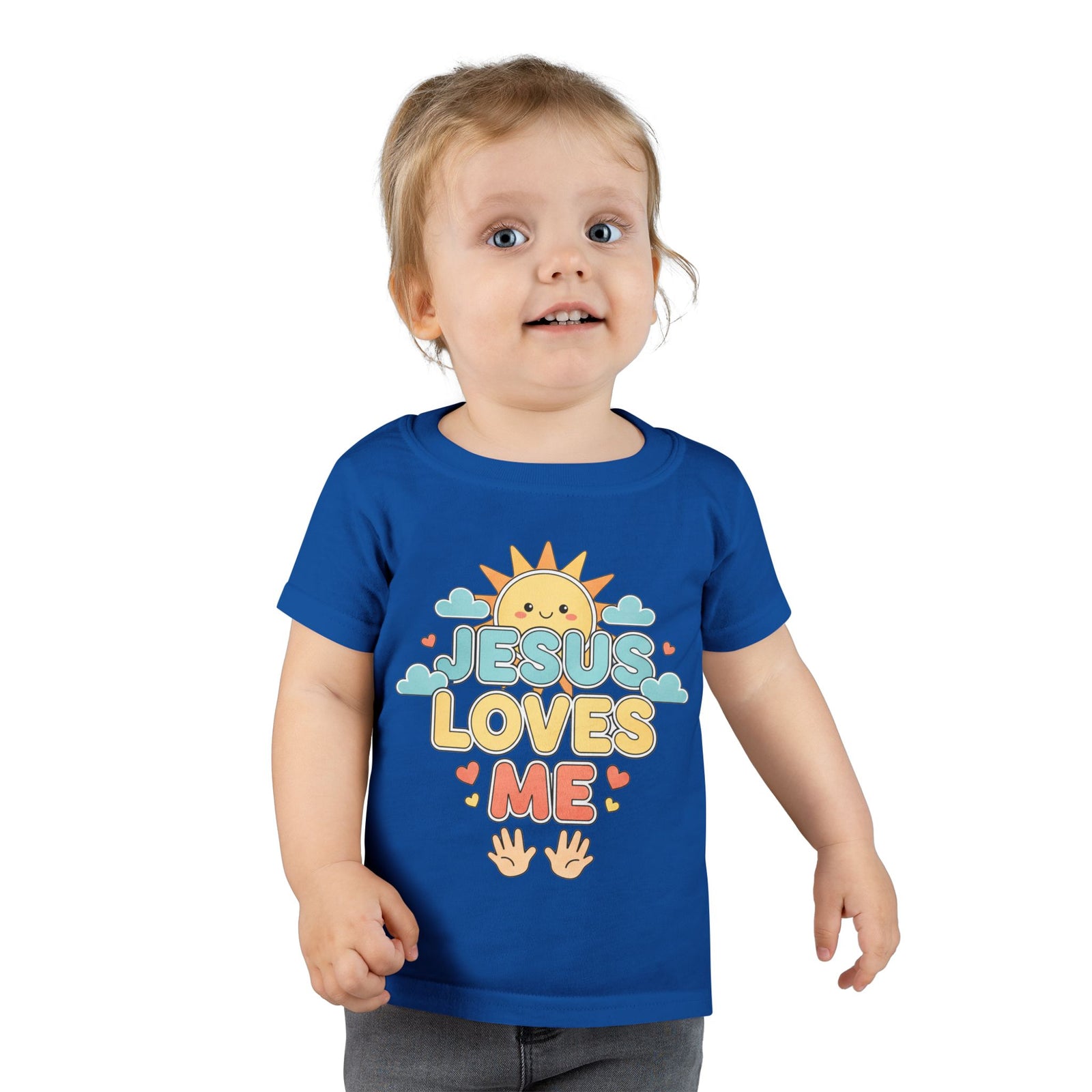 Toddler T-Shirt — "Jesus Loves Me" Cute Sun Christian Tee for Kids