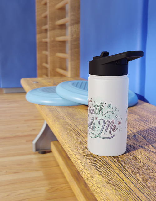 Load image into Gallery viewer, Faith Fuels Me Stainless Steel Water Bottle — Inspirational Pastel Travel Bottle 3 different sizes
