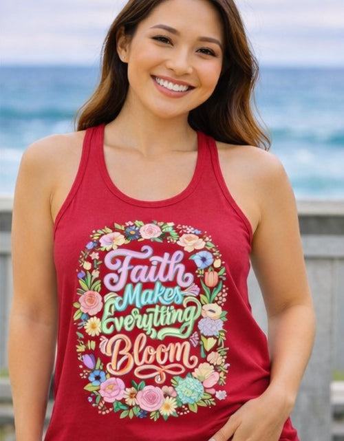 Load image into Gallery viewer, Faith Over Fear Women's Christian Tank Top – Inspirational Faith Shirt – Christian Summer Apparel
