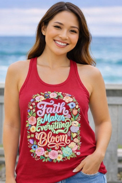 Faith Over Fear Women's Christian Tank Top – Inspirational Faith Shirt – Christian Summer Apparel