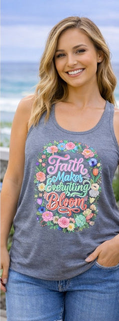 Load image into Gallery viewer, Faith Over Fear Women's Christian Tank Top – Inspirational Faith Shirt – Christian Summer Apparel
