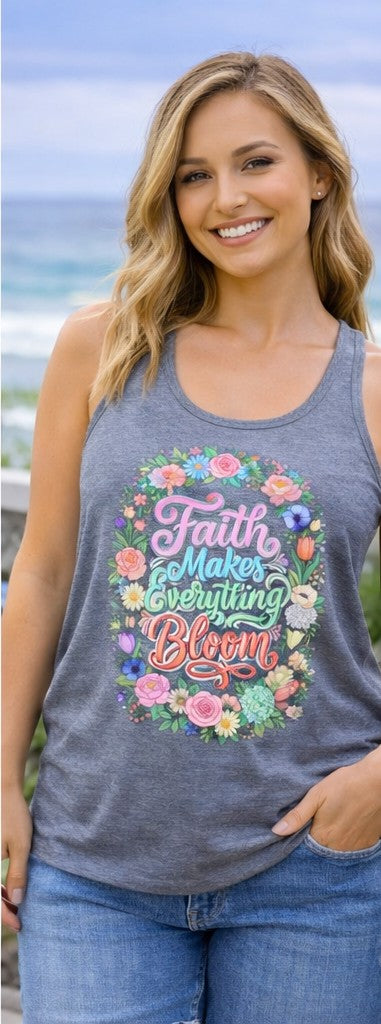 Faith Over Fear Women's Christian Tank Top – Inspirational Faith Shirt – Christian Summer Apparel