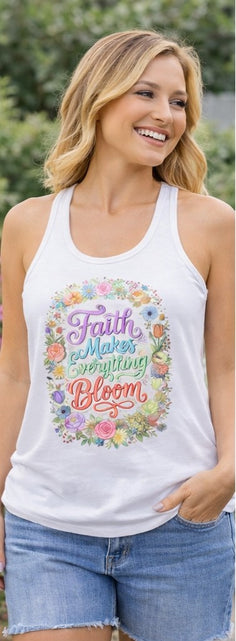 Load image into Gallery viewer, Faith Over Fear Women's Christian Tank Top – Inspirational Faith Shirt – Christian Summer Apparel
