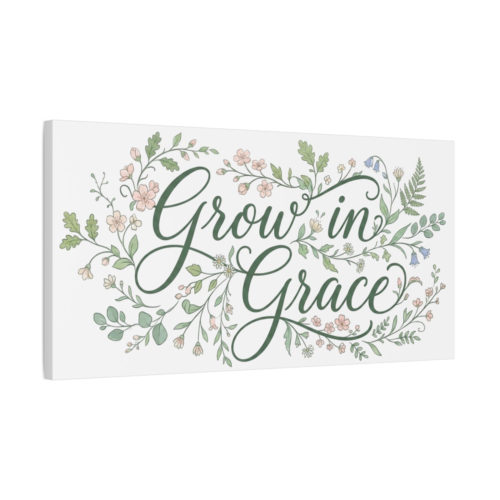 Grow in Grace Floral Wall Canvas - Home Comfort Decor