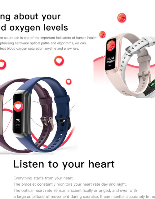 Load image into Gallery viewer, Fitness Trackers for Women Men, Oled Screen Heart Rate Sleep Monitor Step Tracker 25 Sports Modes IP68 Waterproof Smartwatch Activity Tracker, Smart Bracelet Fitness Tracker Watch with Blood Pressure
