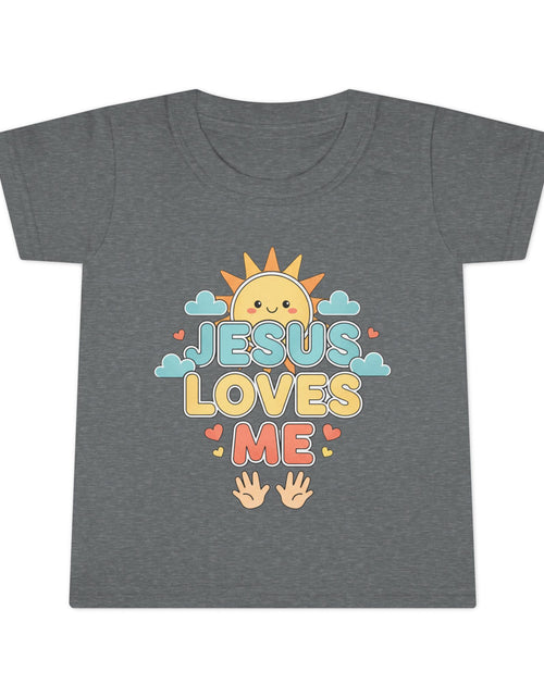 Load image into Gallery viewer, Toddler T-Shirt — "Jesus Loves Me" Cute Sun Christian Tee for Kids
