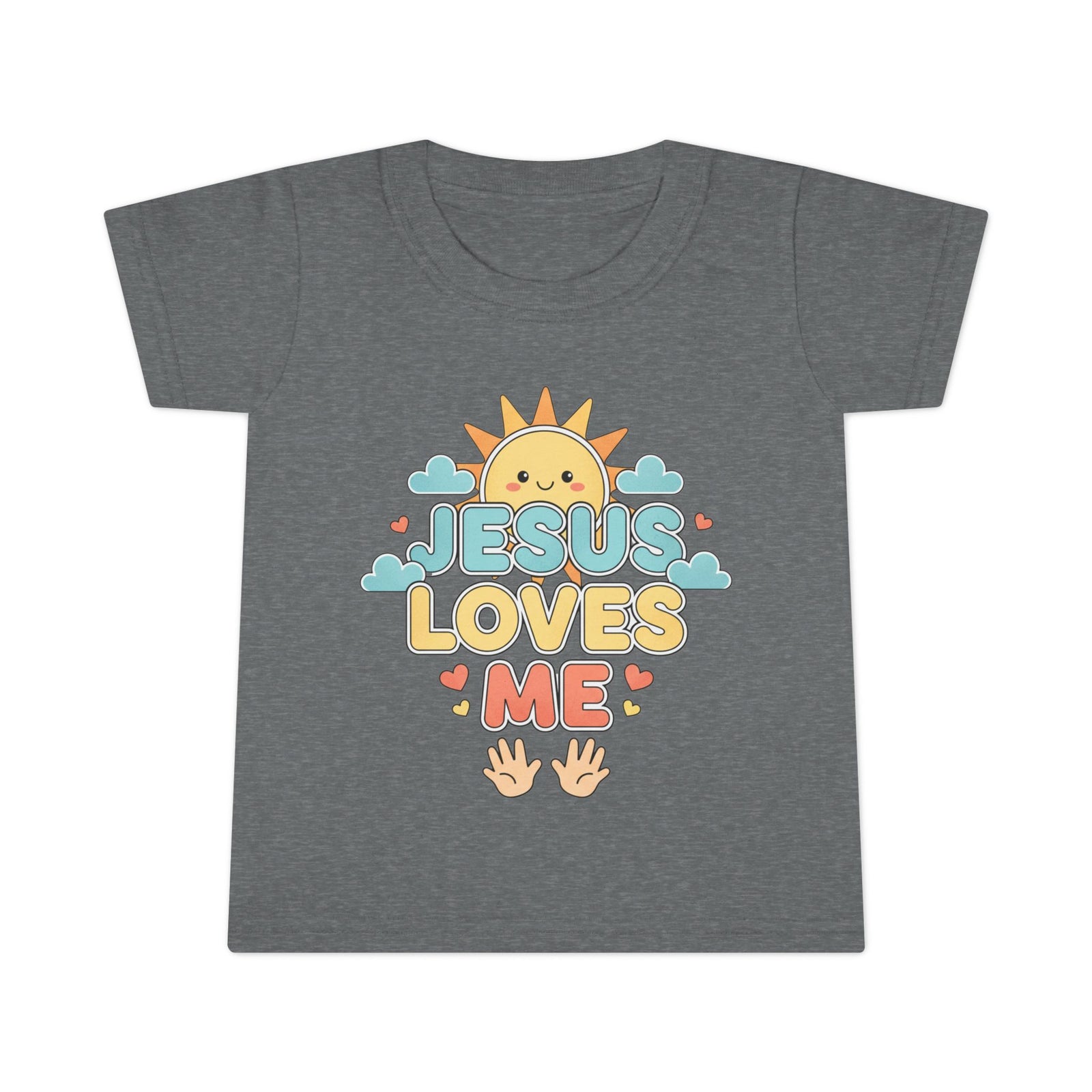 Toddler T-Shirt — "Jesus Loves Me" Cute Sun Christian Tee for Kids