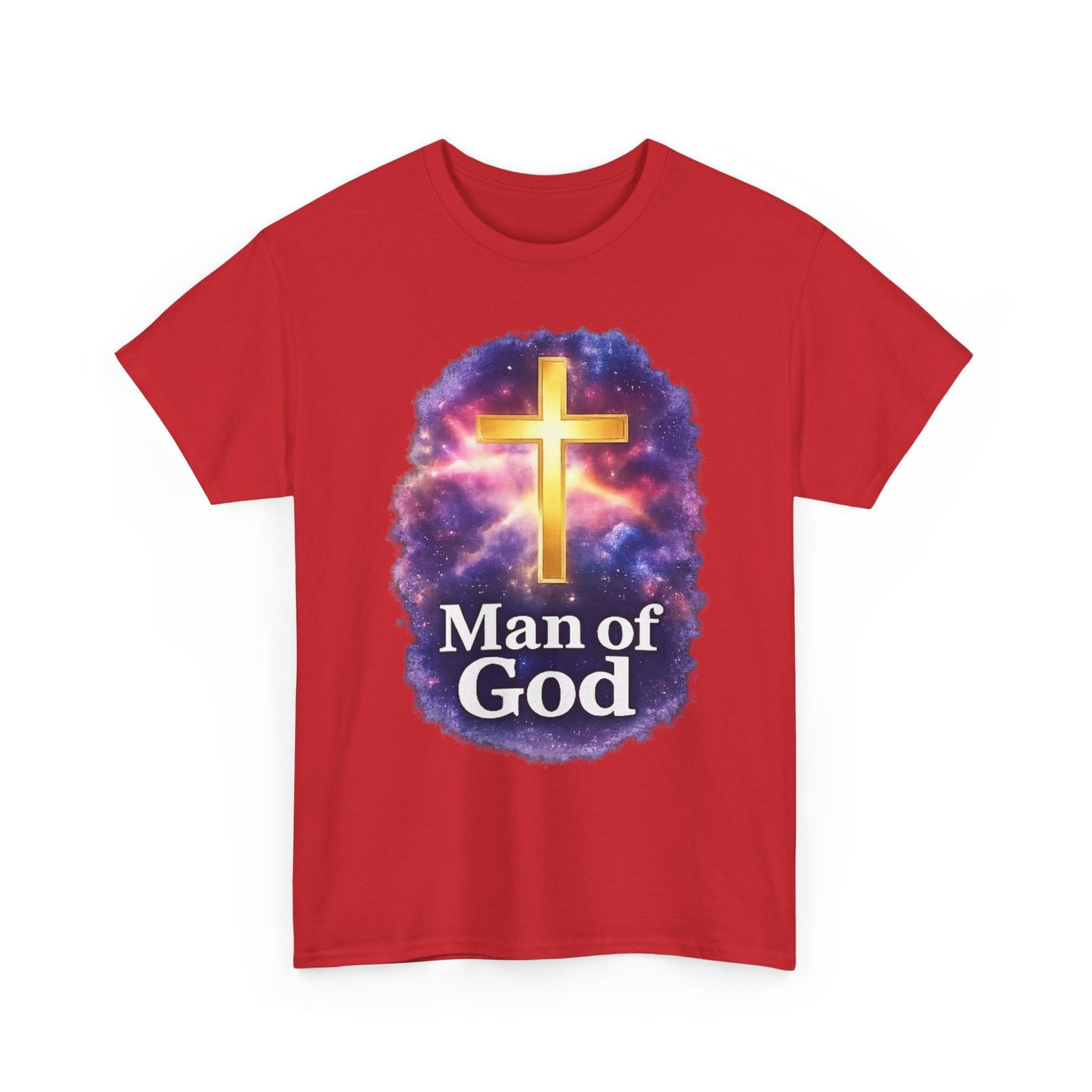 Man of God T-Shirt — Christian Cross  Men & Boys Graphic Tee