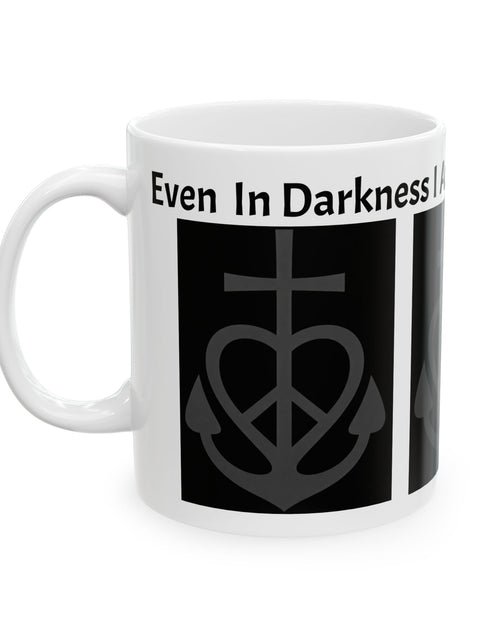 Load image into Gallery viewer, Anchor of Faith Ceramic Mug — "Even in Weakness I am Anchored" Christian Coffee Cup 11 oz &amp; 15 oz
