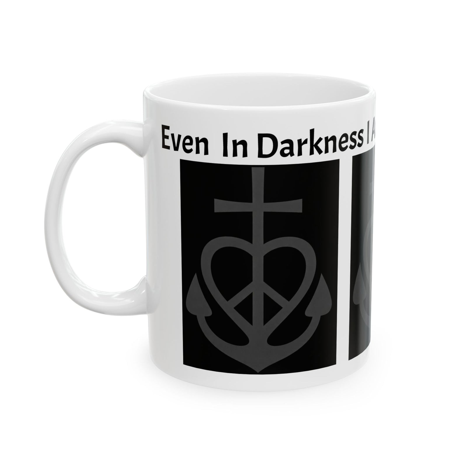 Anchor of Faith Ceramic Mug — "Even in Weakness I am Anchored" Christian Coffee Cup 11 oz & 15 oz