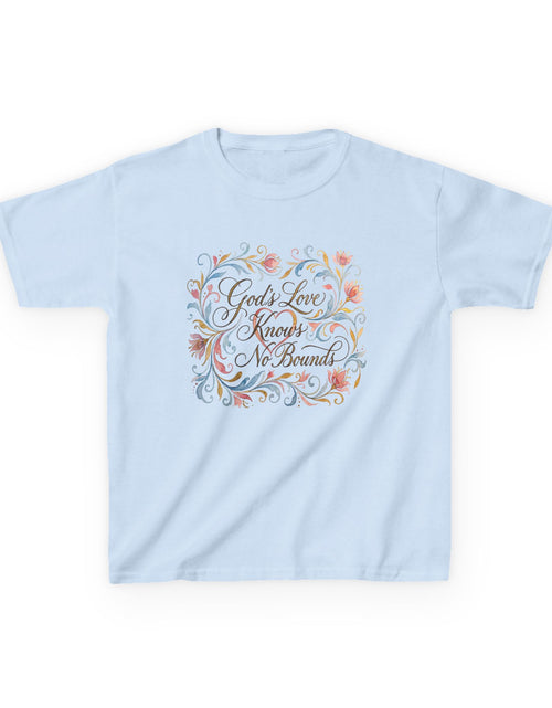 Load image into Gallery viewer, Kids Tee — "God's Love Knows No Bounds" Floral Shirt
