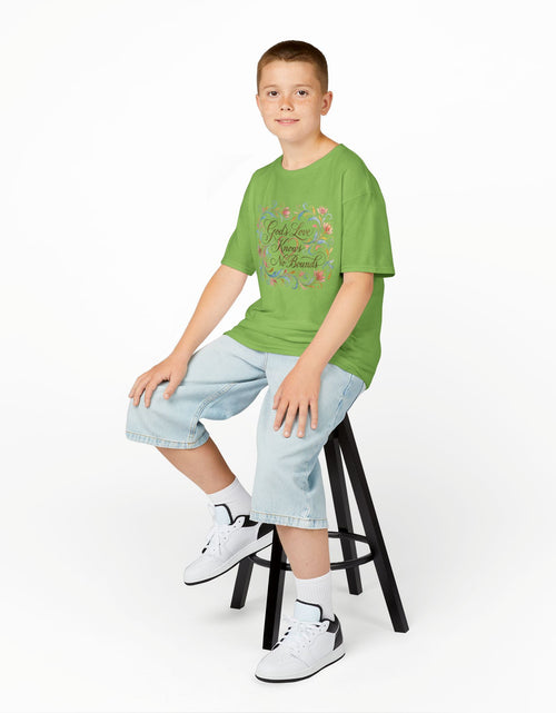 Load image into Gallery viewer, Kids Tee — "God's Love Knows No Bounds" Floral Shirt
