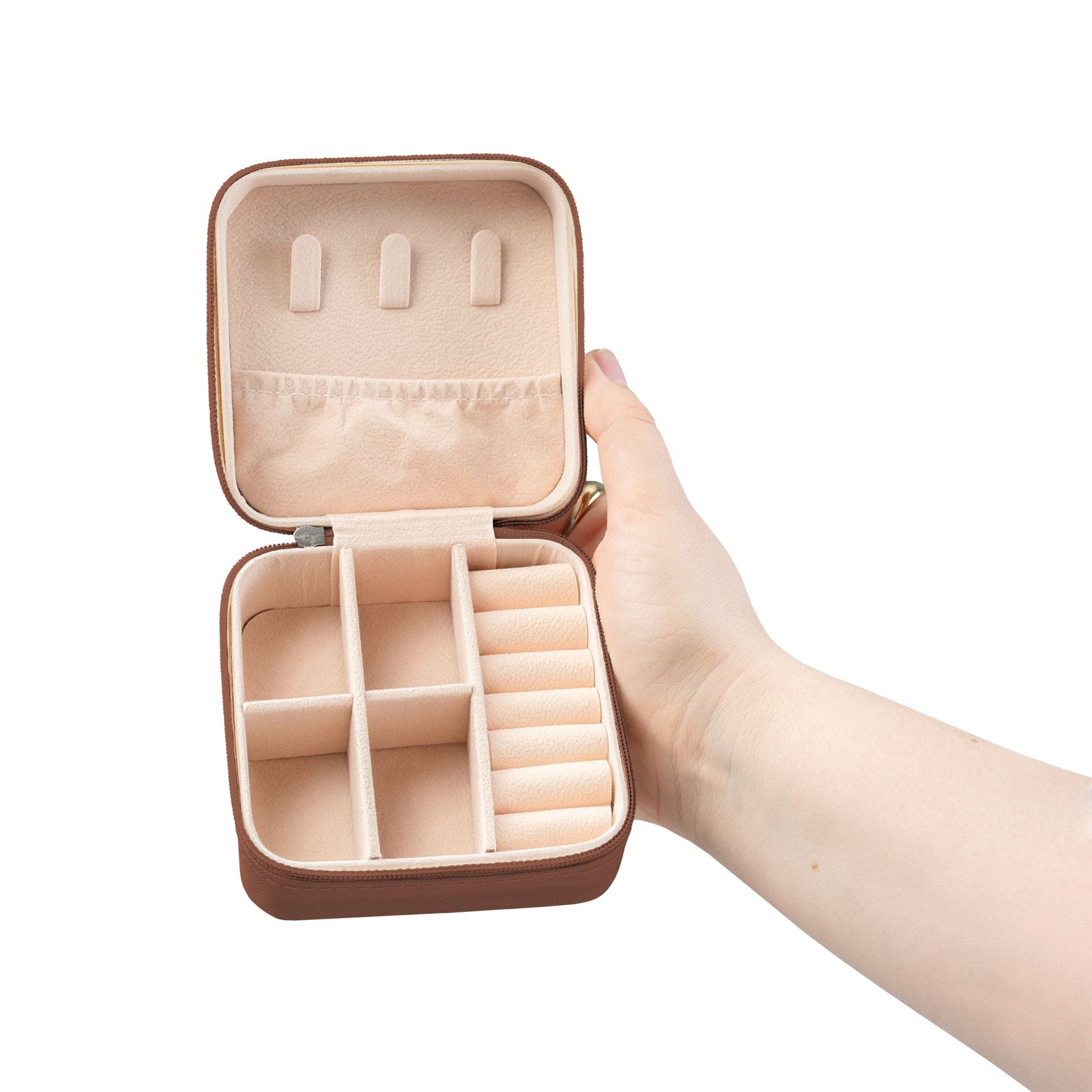 Faith Jewelry Travel Case – Cute Compact Organizer with 'Faith Love Hope' Design For Women and girls