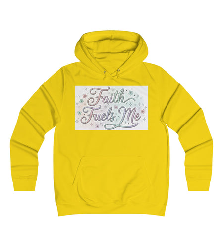 Faith Fuels Me Hoodie — Floral Inspirational Christian Pullover