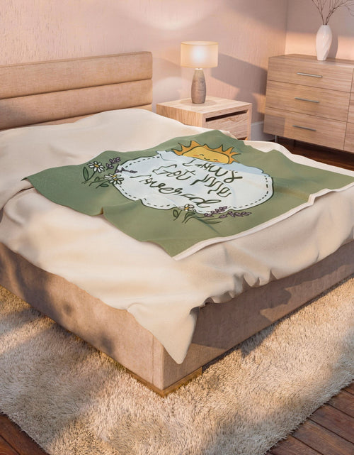 Load image into Gallery viewer, God's Got Me Covered - Sun Cloud Floral Faith Design - Baby Kid Soft Velveteen Plush Blanket
