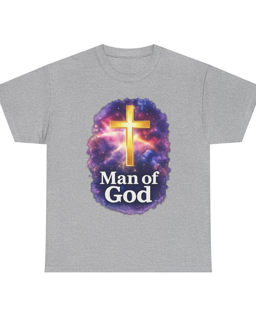 Load image into Gallery viewer, Man of God T-Shirt — Christian Cross  Men &amp; Boys Graphic Tee

