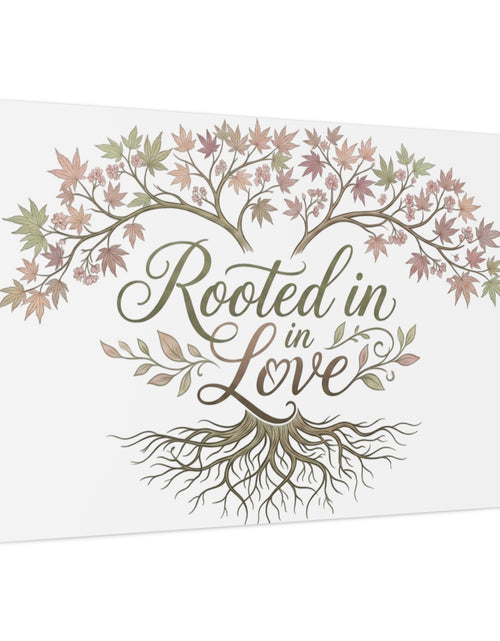 Load image into Gallery viewer, Rooted in Love Tree Canvas Wall Art — Inspirational Family Quote Home Decor
