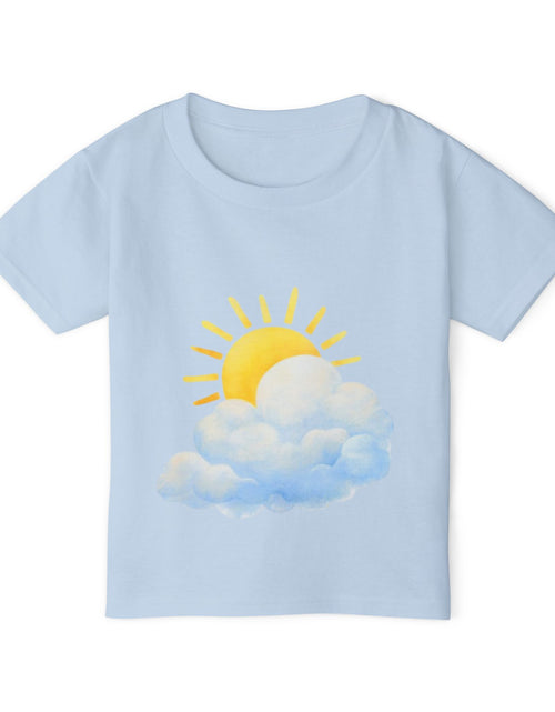 Load image into Gallery viewer, Sunny Cloud Toddler T‑Shirt — Cute Sun &amp; Cloud Graphic Tee for Kids
