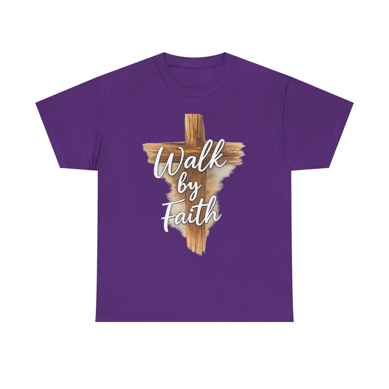 Walk By Faith Tee — Christian Cross Faith Men's T‑Shirt