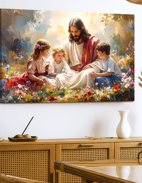 Load image into Gallery viewer, Jesus With Children Faith Wall Art II
