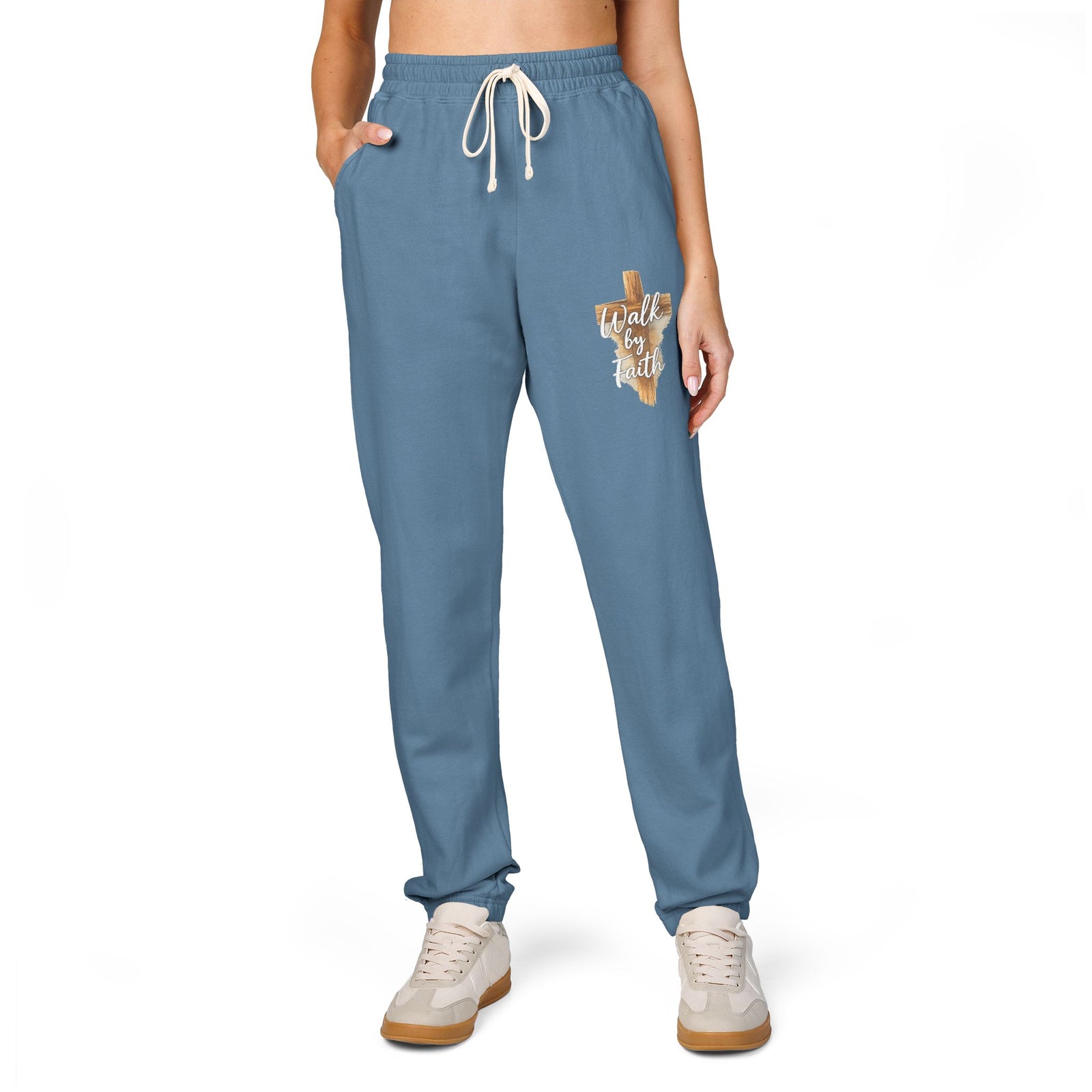 Men’s and women's Faith Over Fear Sweatpants – Graphic Fleece Joggers, Christian Lounge Pants, Spring Comfort Wear